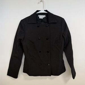 Vintage Maggy London Black Double-Breasted Blazer